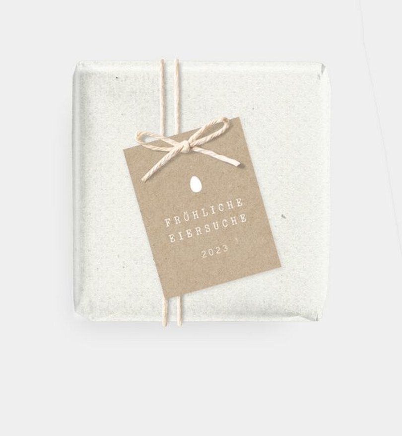 Geschenkanhänger Ostern Eiersuche · Vintage