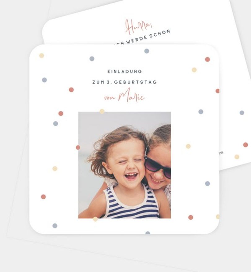 Einladungskarte Kindergeburtstag Little Confetti