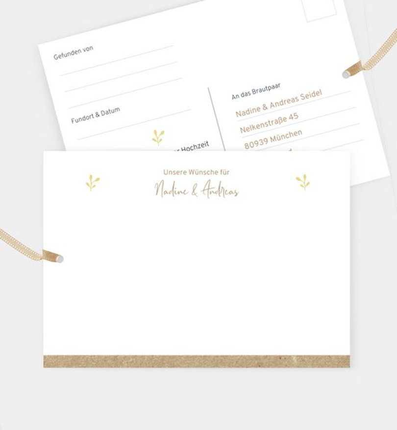 Ballonkarte Hochzeit Craftpaperbutton