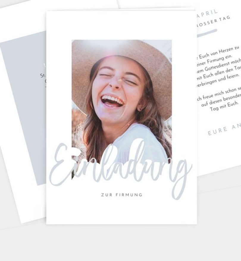 Einladungskarte Firmung Curvy Words