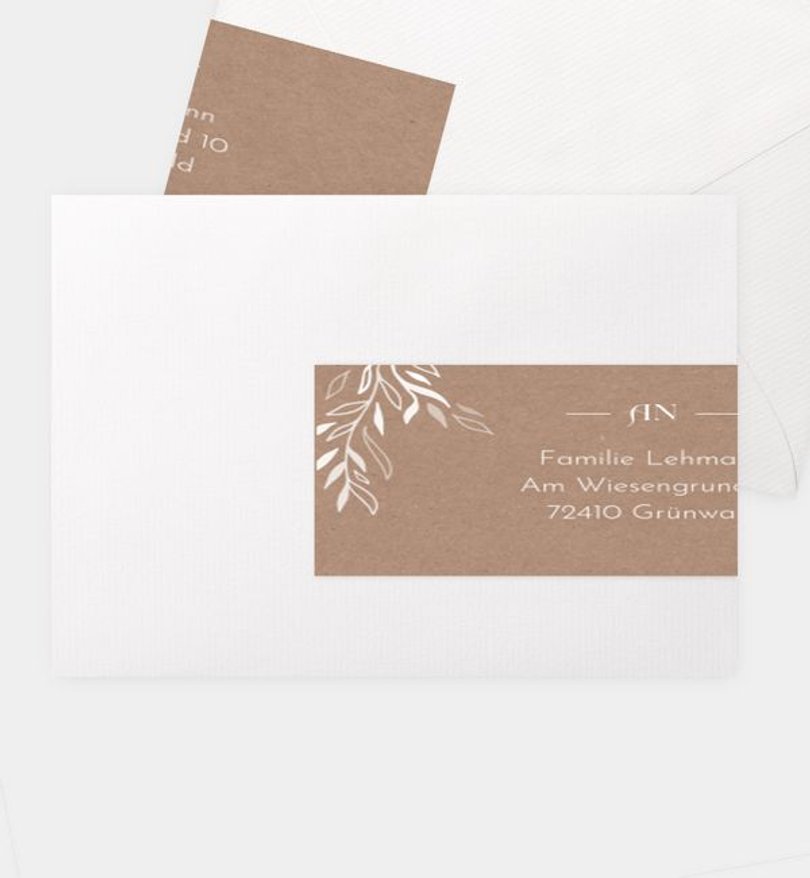 Adressaufkleber Firmung Soft Leaves - Crafty