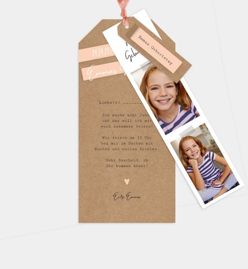 Einladungskarte Kindergeburtstag Handmade