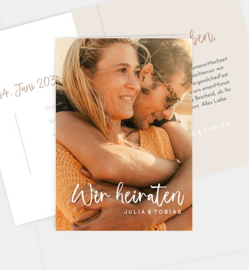 Einladungskarte Hochzeit Unser Tag