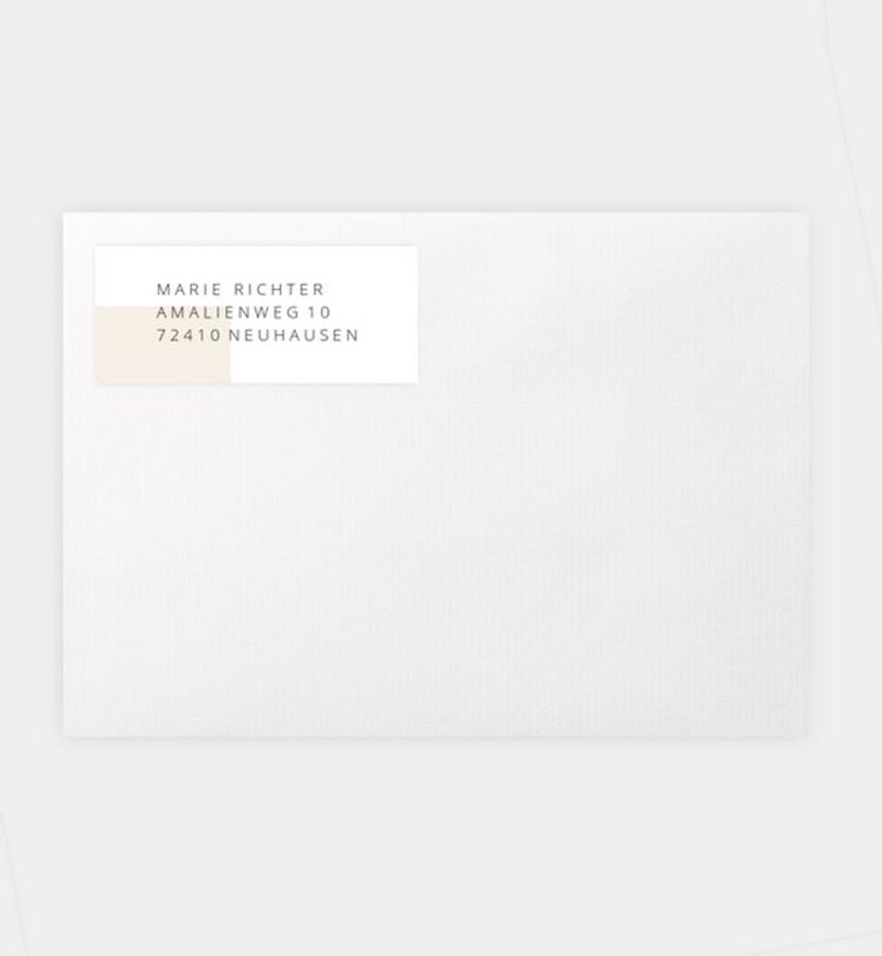 Absenderaufkleber Geburtstag Minimal Modern