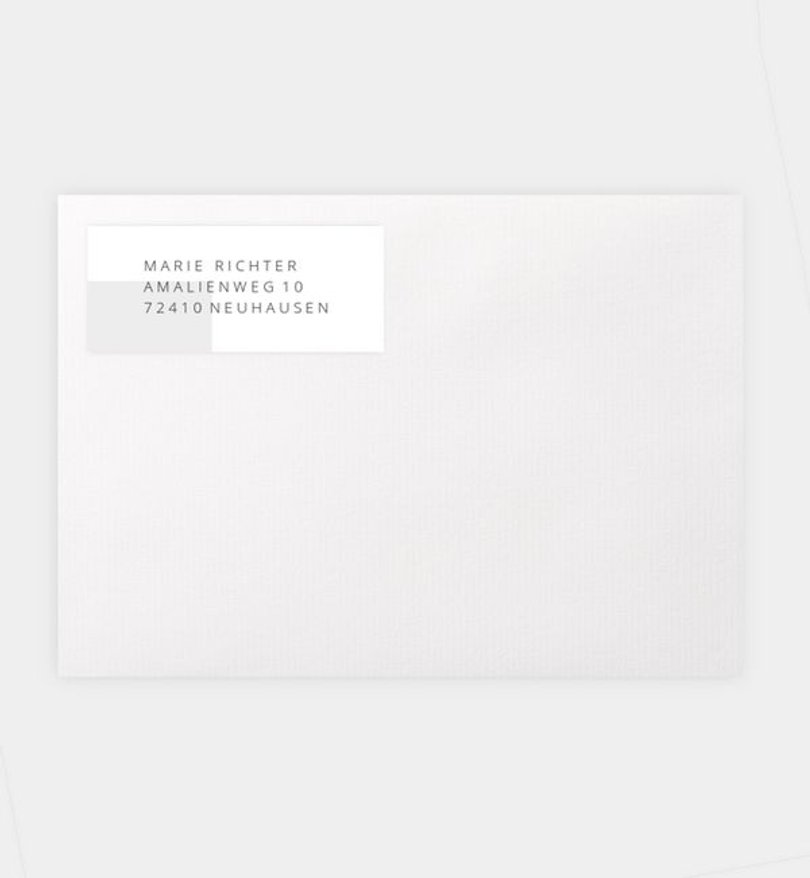 Absenderaufkleber Geburtstag Minimal Modern