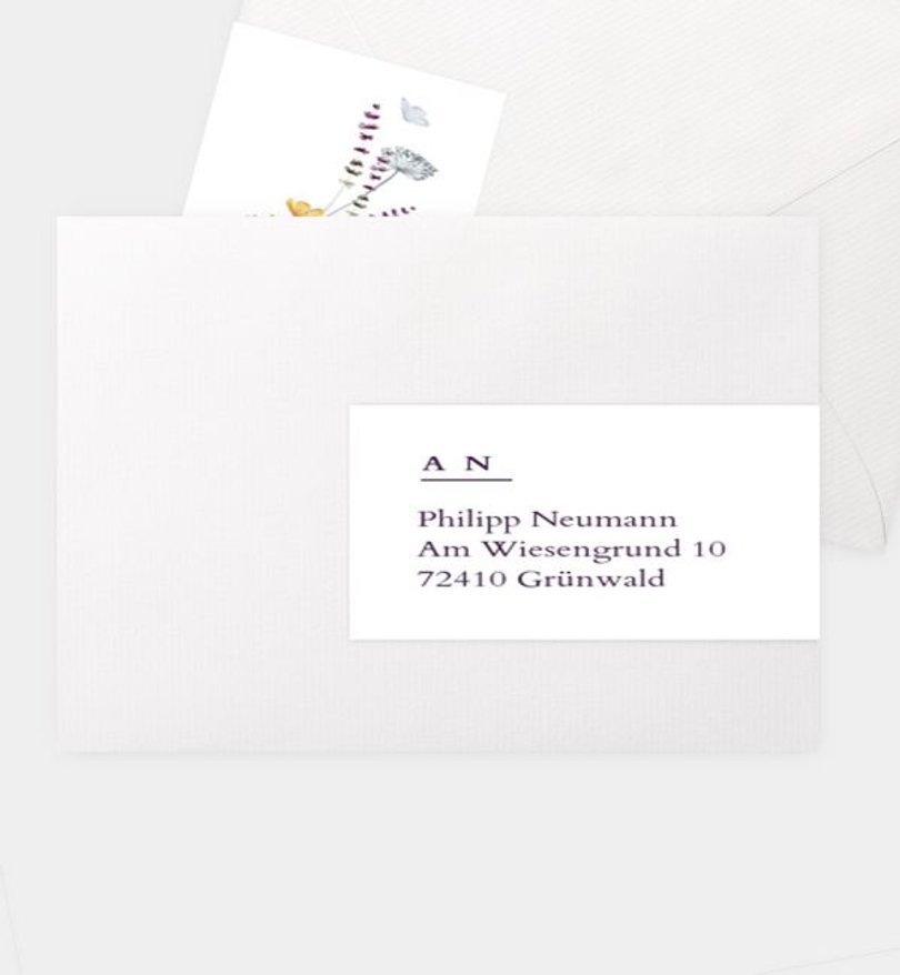 Adressaufkleber Geburtstag Blütengarten