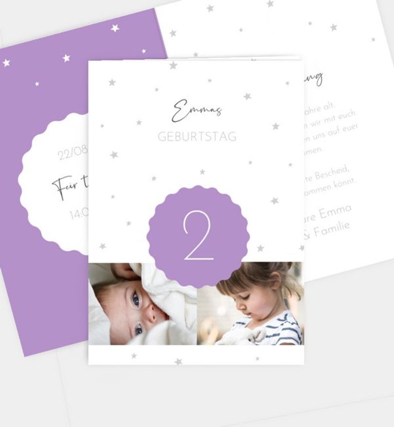 Einladungskarte Kindergeburtstag Number