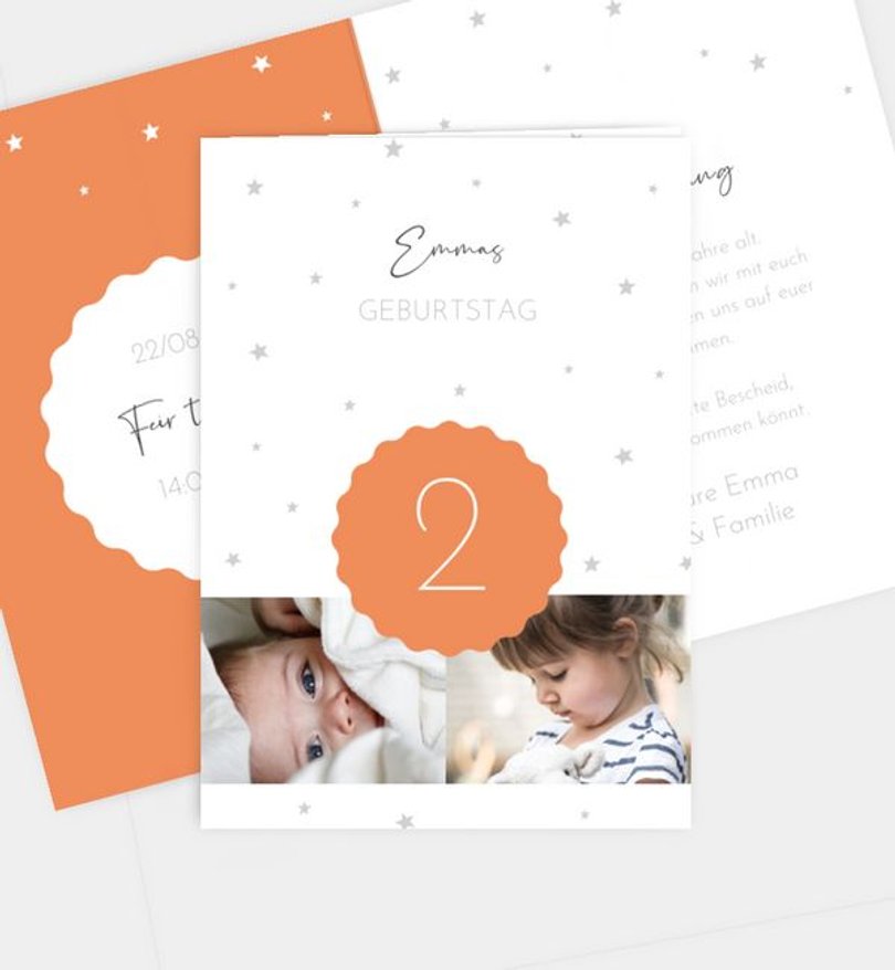 Einladungskarte Kindergeburtstag Number