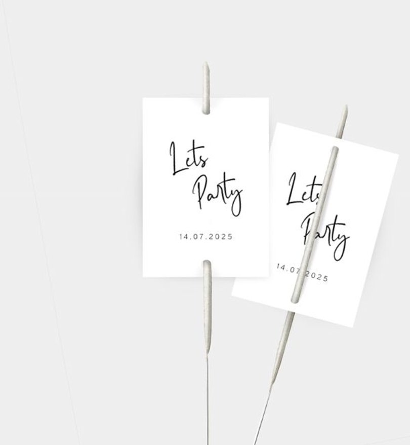 Wunderkerzenetikett Geburtstag Voller Freude