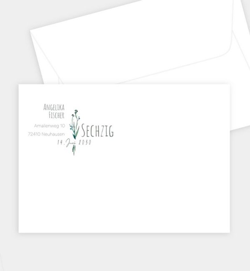 Briefumschlag Geburtstag Soft Green