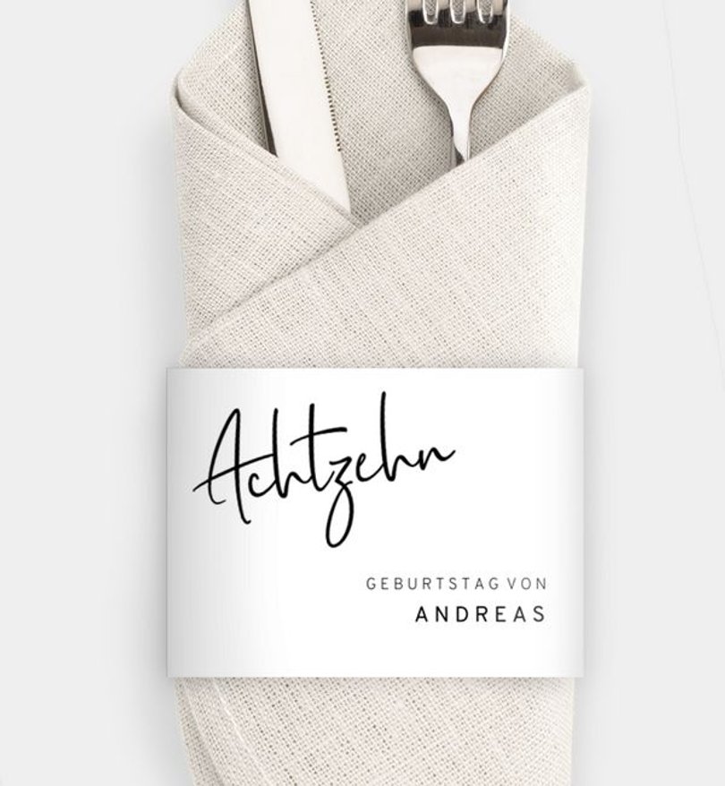 Besteck Servietten-Zubehör Geburtstag Voller Freude