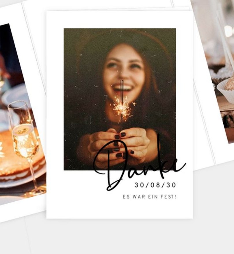 Dankeskarte Geburtstag Voller Freude