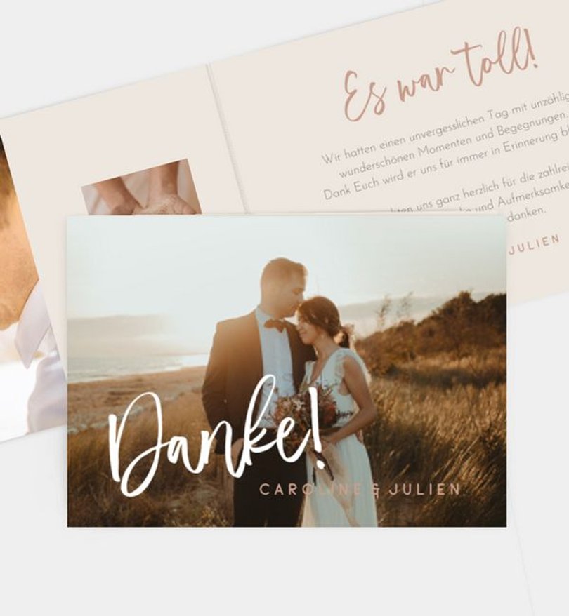 Dankeskarte Hochzeit Unser Tag