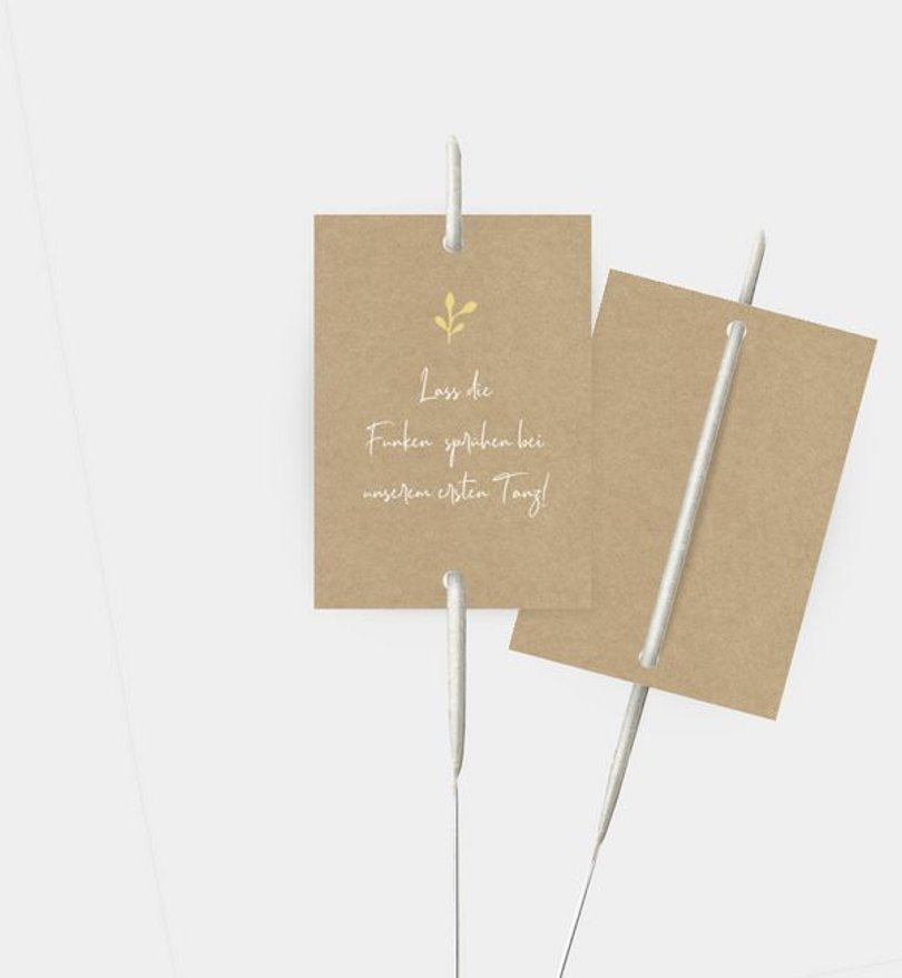 Wunderkerzenetikett Hochzeit Craftpaperbutton