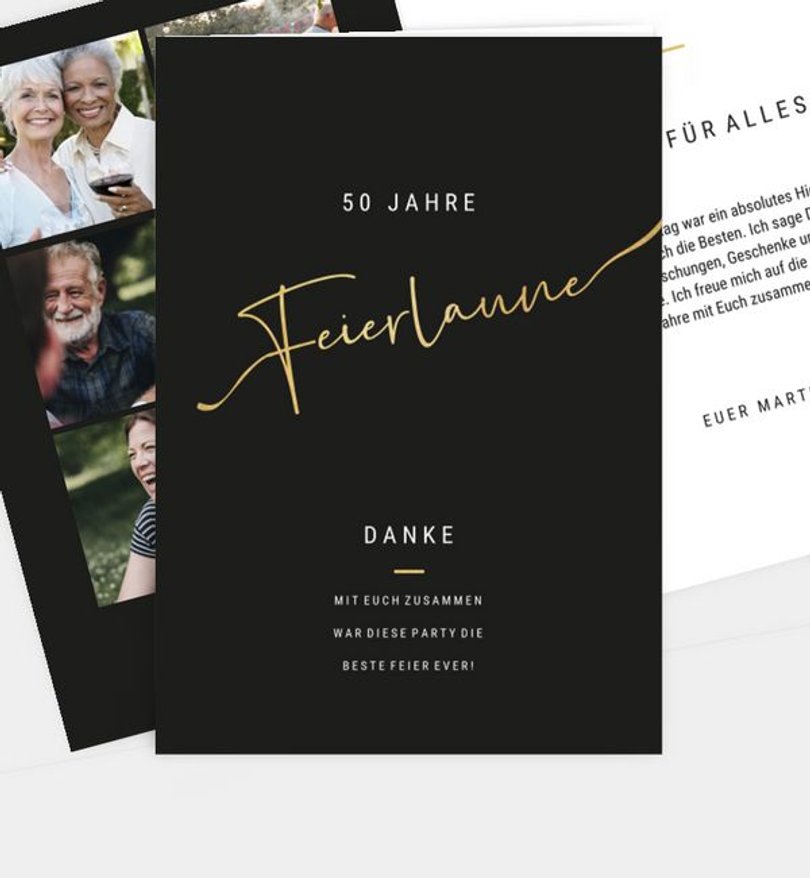 Dankeskarte Geburtstag Handlettering