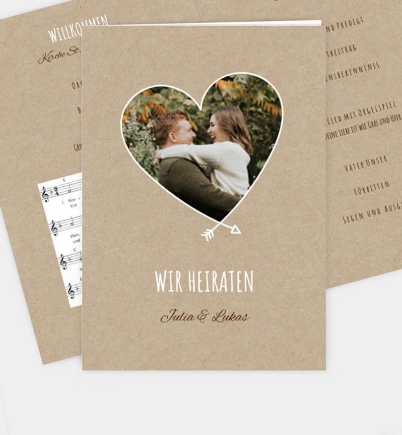 Kirchenheft Hochzeit Herzblatt