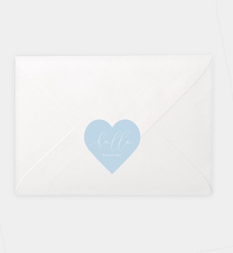 Siegelsticker Taufe Himmlisch · Blau