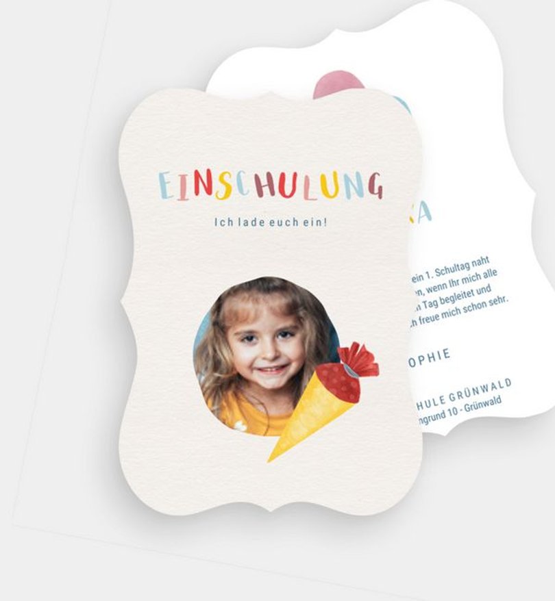 Einladungskarte Einschulung Schulstart