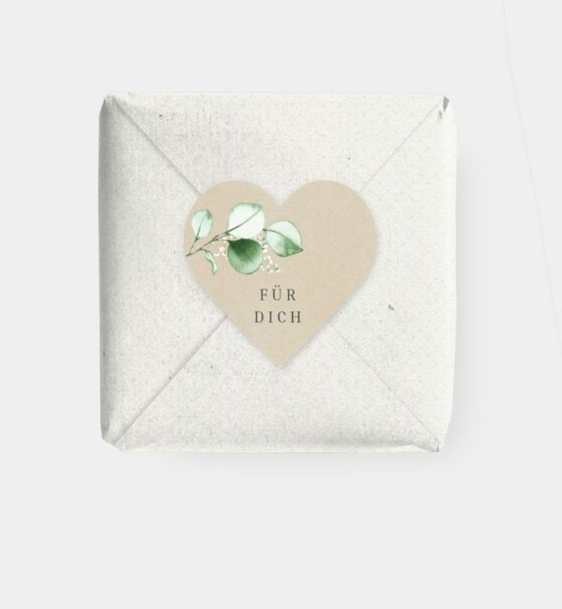 Geschenkaufkleber Hochzeit Sweet Eucalyptus