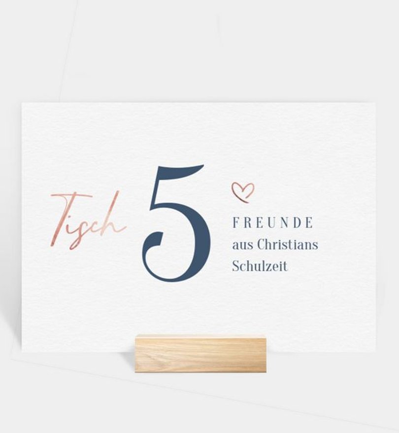 Tischnummer Geburtstag Weicher Übergang