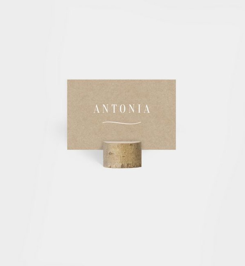 Tischkarte Taufe Golden Confetti · Crafty