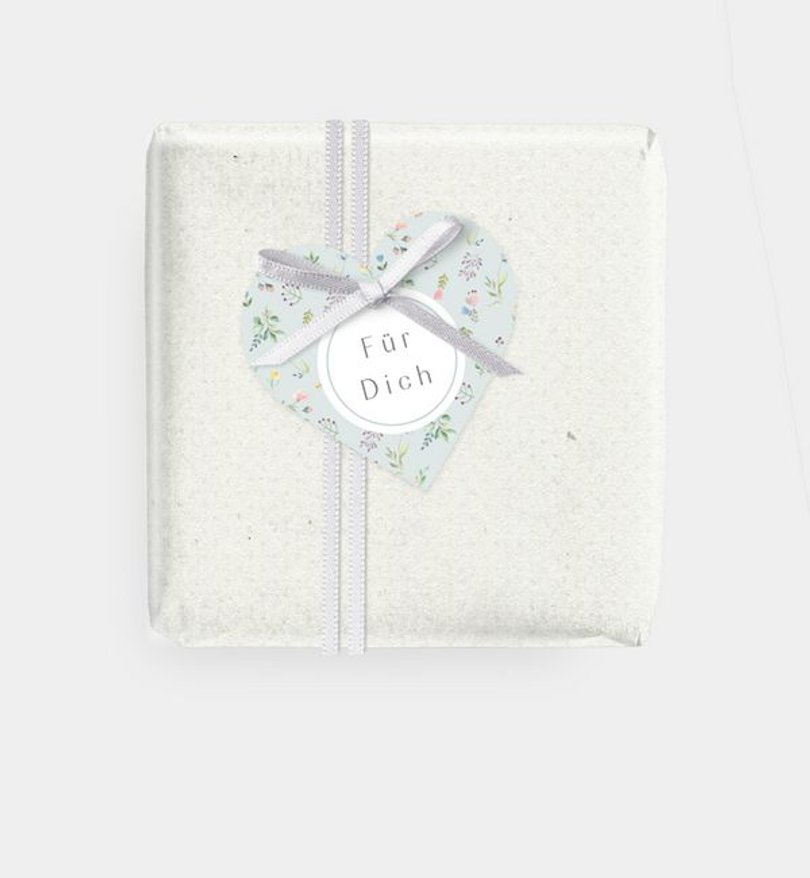 Geschenkanhänger Taufe Süße Blümchen