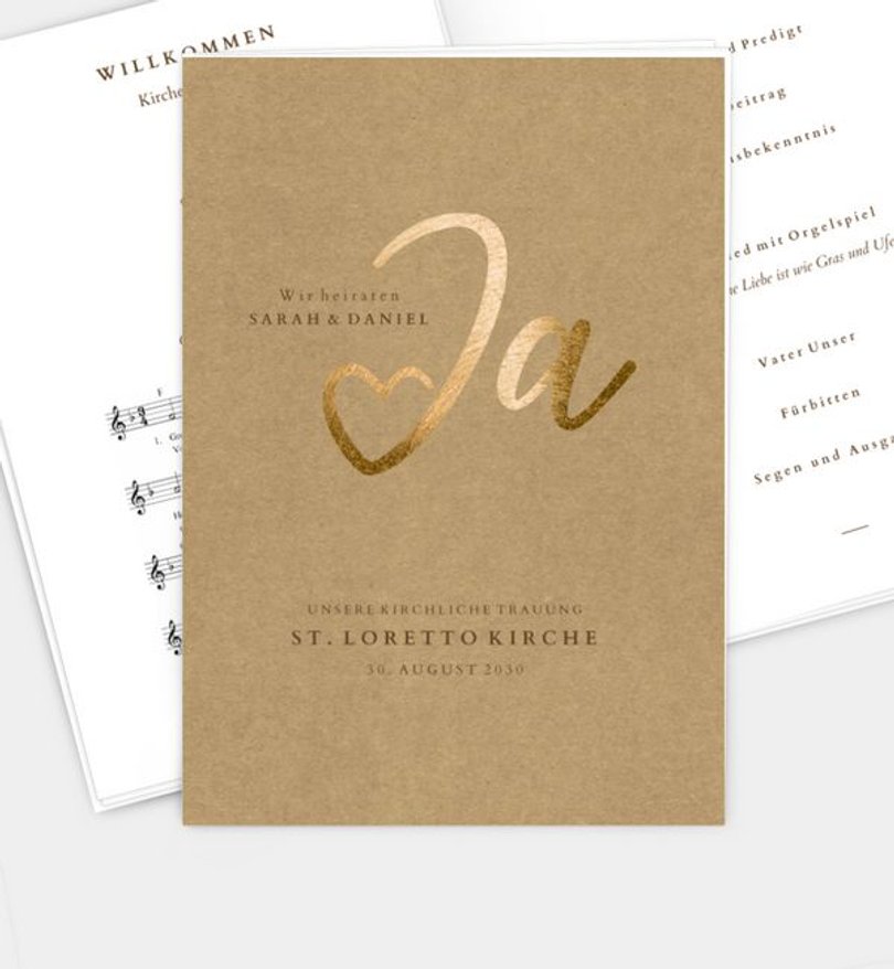 Kirchenheft Hochzeit Ja · Mitten ins Herz