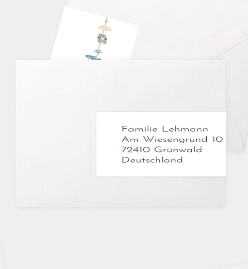 Adressaufkleber Geburt Traumtiere