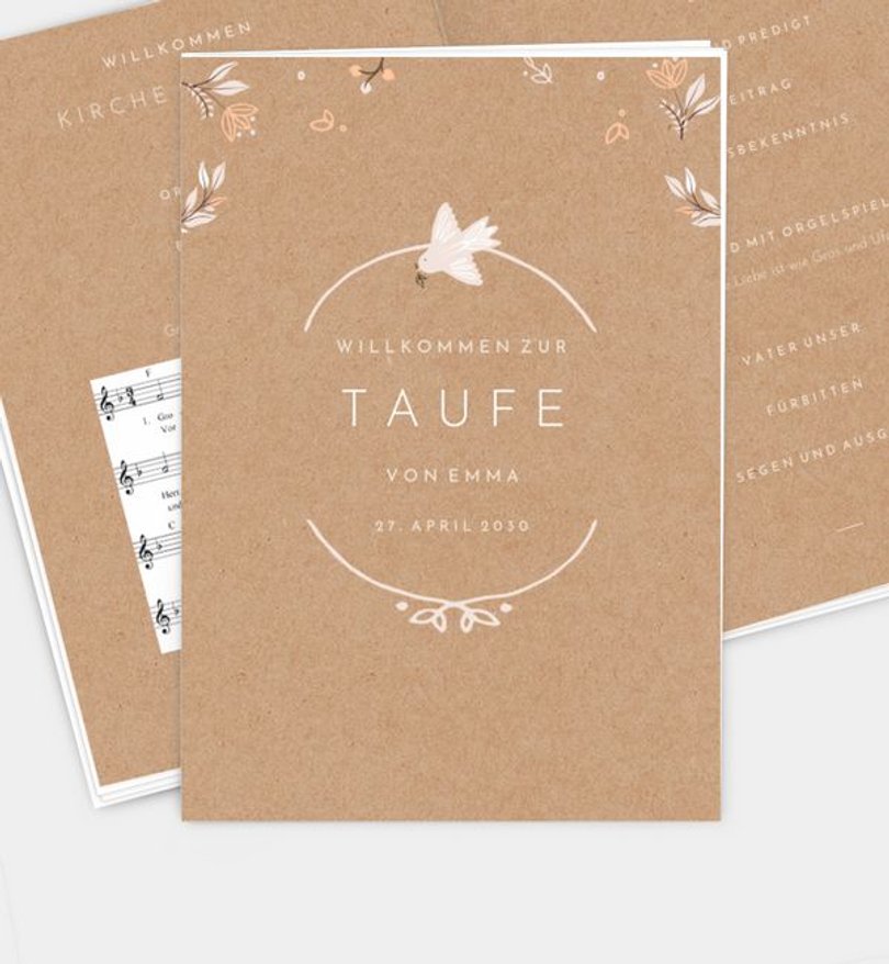 Kirchenheft Taufe Vogelgesang