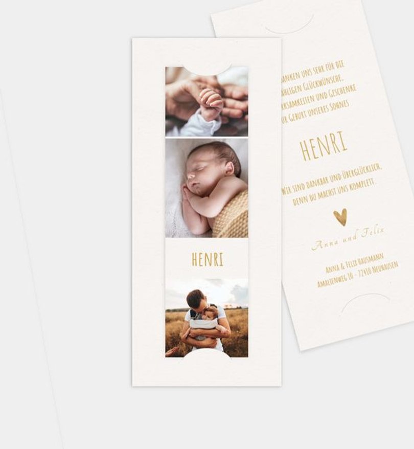 Geburtsanzeige Geburt Vintage Love · Crafty