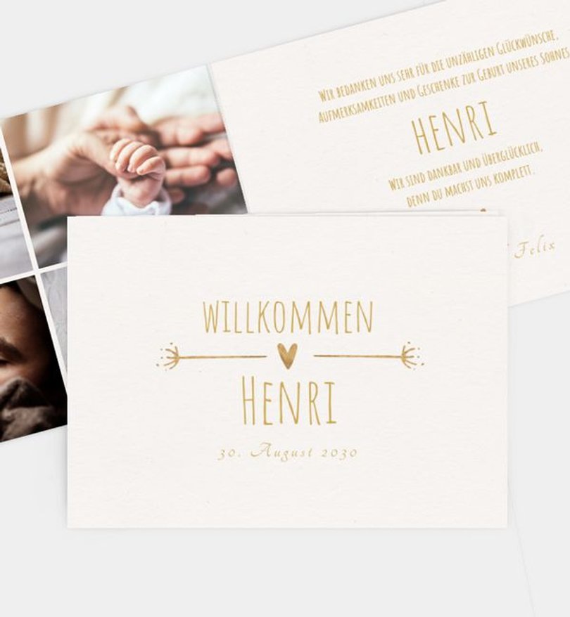 Geburtsanzeige Geburt Vintage Love · Crafty