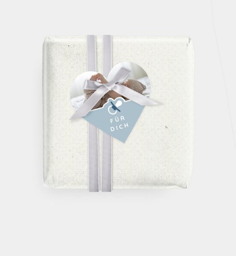 Geschenkanhänger Geburt Baby Collage