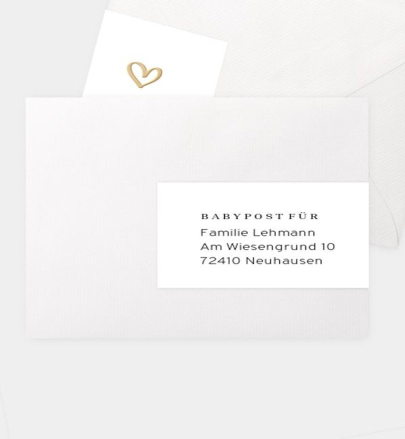Adressaufkleber Geburt Golden Moment