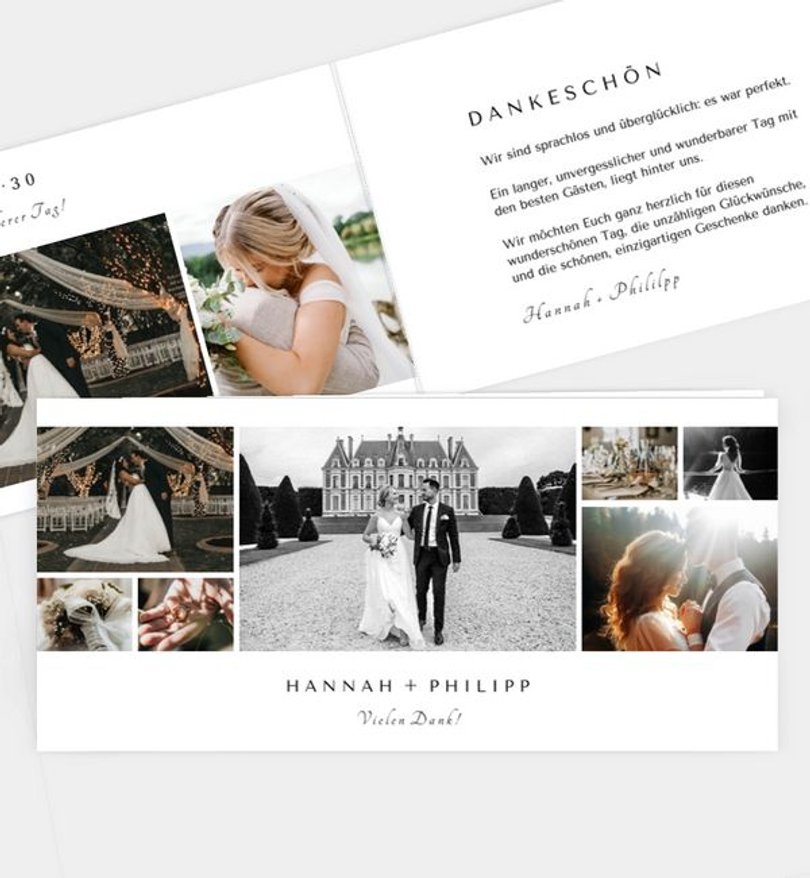 Dankeskarte Hochzeit Classic Wedding