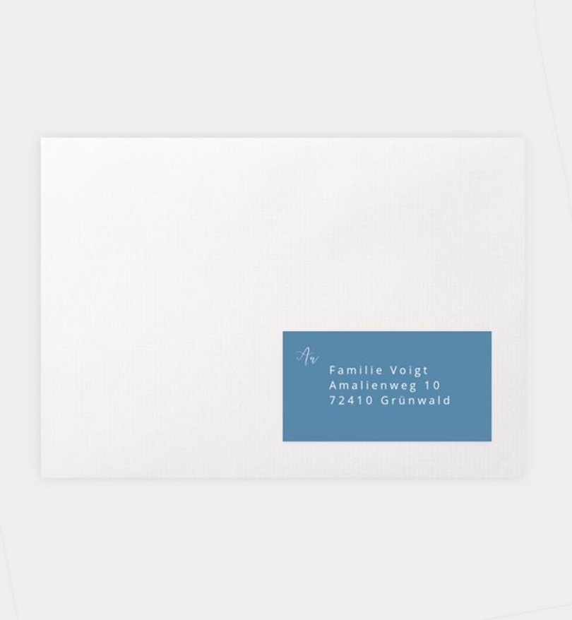 Empfängeraufkleber Geburt Einzelstück