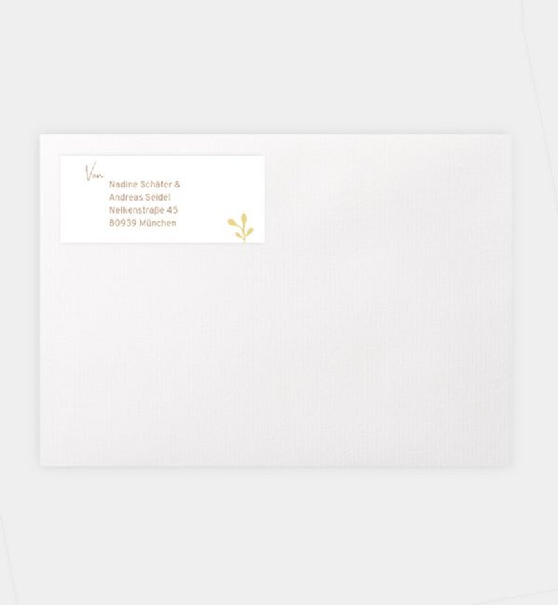 Absenderaufkleber Hochzeit Craftpaperbutton