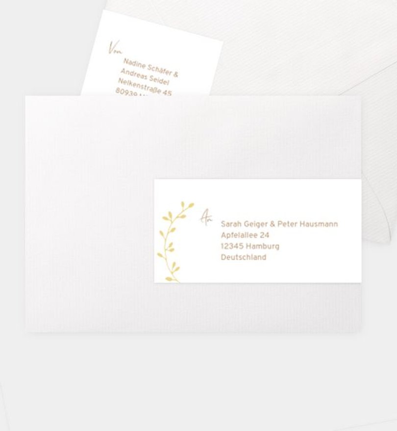 Adressaufkleber Hochzeit Craftpaperbutton