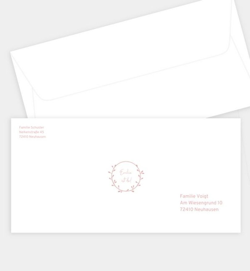 Briefumschlag Geburt Craftpaperbutton