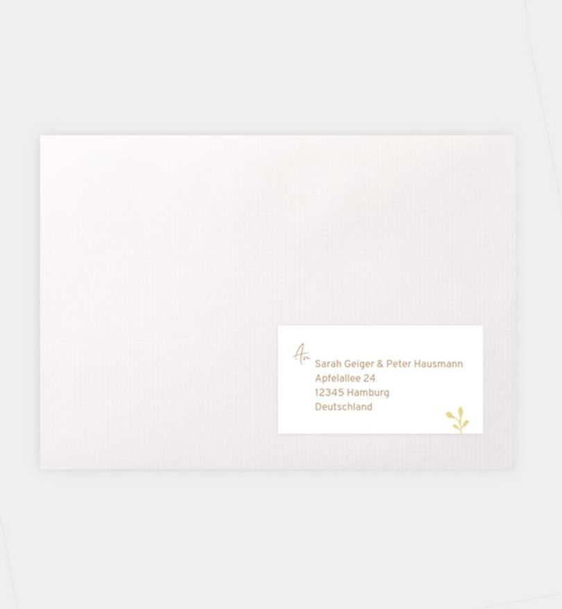 Empfängeraufkleber Hochzeit Craftpaperbutton