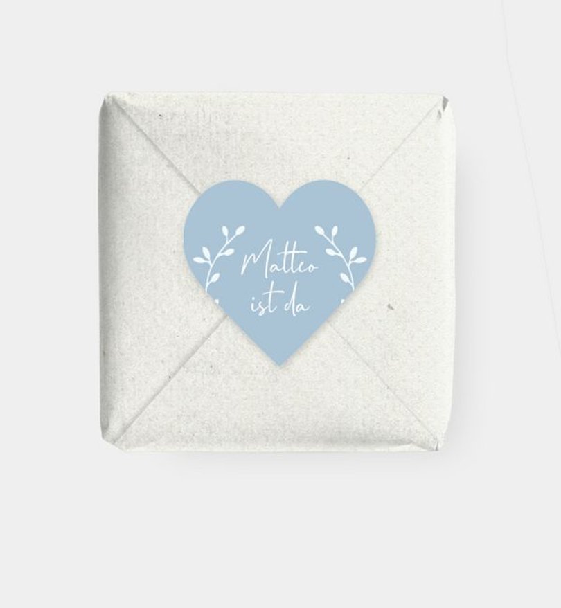 Geschenkaufkleber Geburt Craftpaperbutton