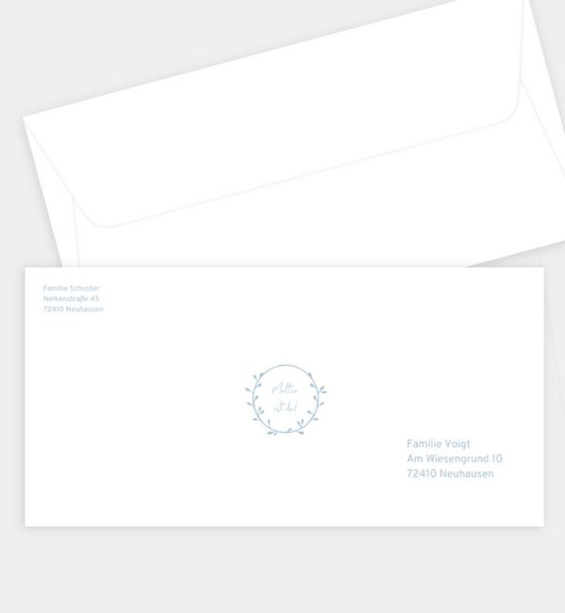 Briefumschlag Geburt Craftpaperbutton