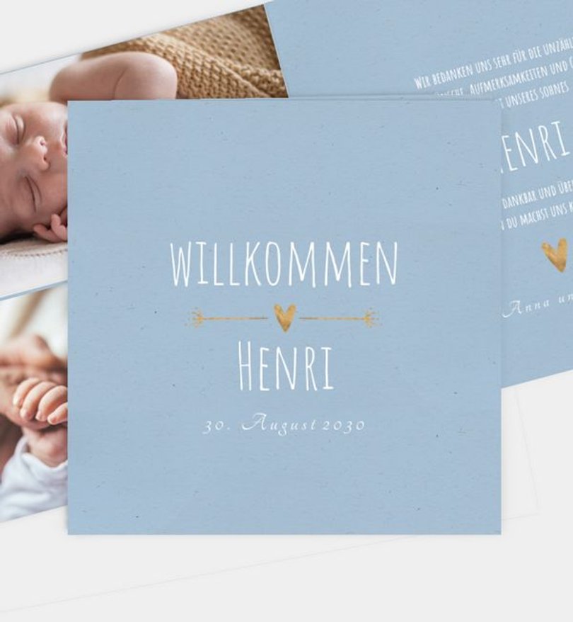 Geburtsanzeige Geburt Vintage Love · Crafty