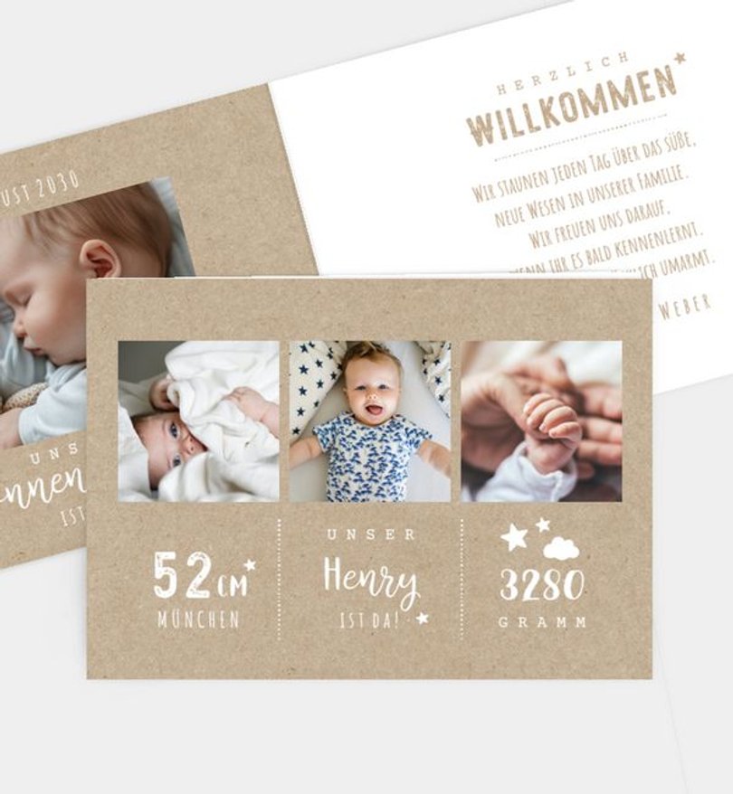 Geburtsanzeige Geburt Unser Sonnenschein · Crafty