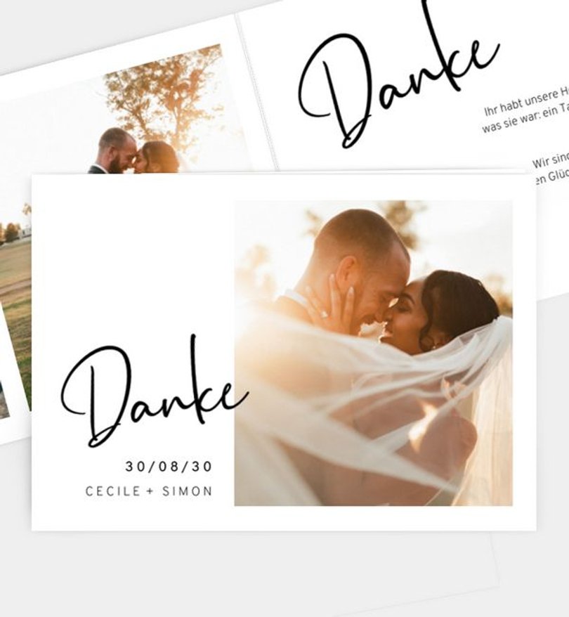 Dankeskarte Hochzeit Only Us