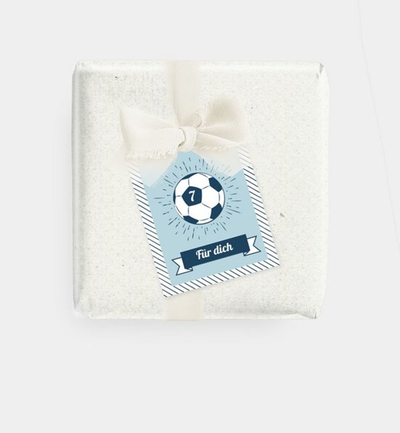 Geschenkanhänger Kindergeburtstag Fussball