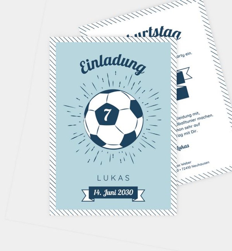 Einladungskarte Kindergeburtstag Fussball