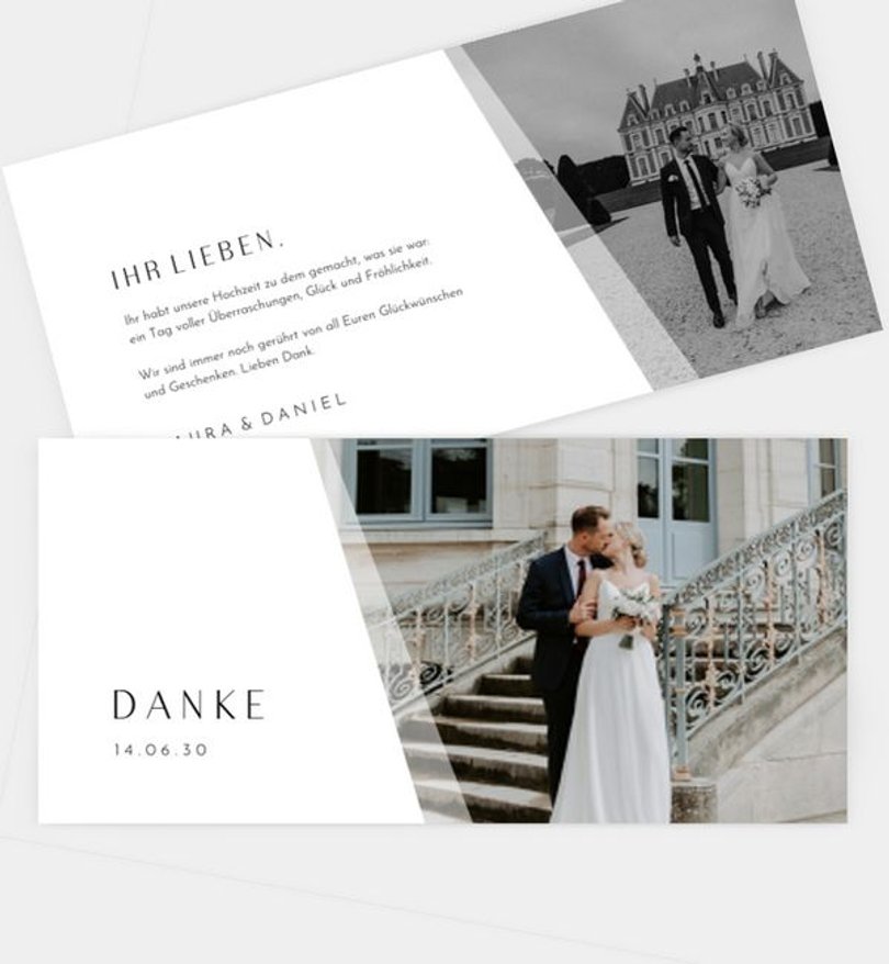 Dankeskarte Hochzeit Loire