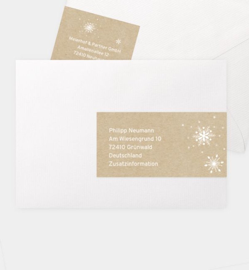 Adressaufkleber Geschäftlich Silent Night · Crafty