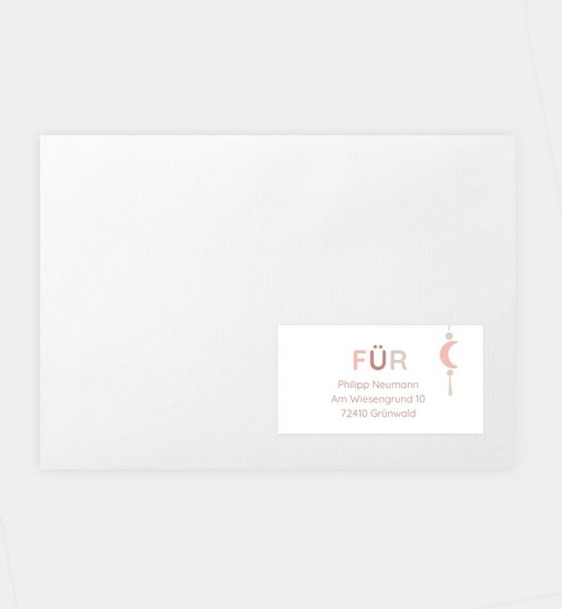 Empfängeraufkleber Geburt Cute Mobile