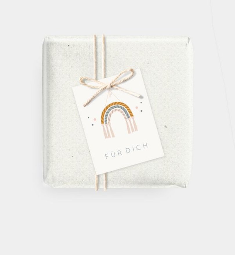 Geschenkanhänger Geburt Boho Wimpel